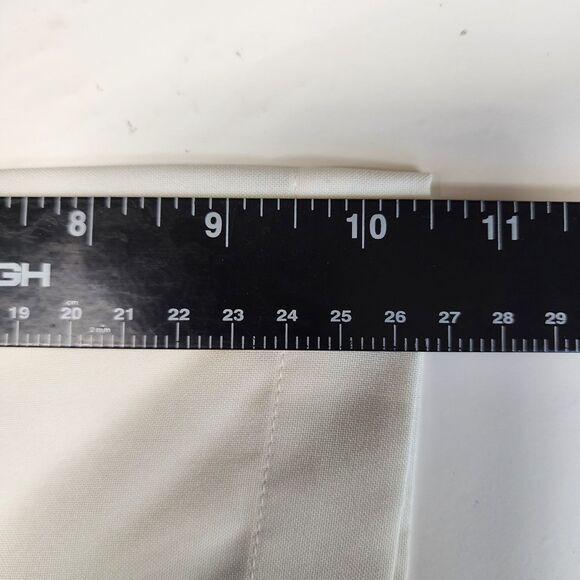 Haband White Short Sleeve Zip Front Shirt Men’s M Classic Guayabera Style Pocket - Picture 12 of 13